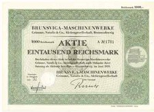Brunsviga - Maschinenwerke Grimme, Natalis & Co. AG  1939  Braunschweig 
