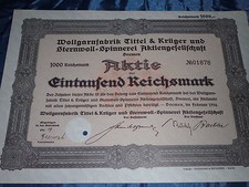 historische Aktie , Wollgarn