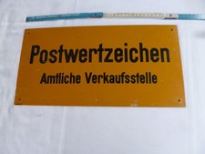 Post wertzeichen Amtliche Verkaufsstelle Schild Kunststoff DDR ?  ( kein Email )