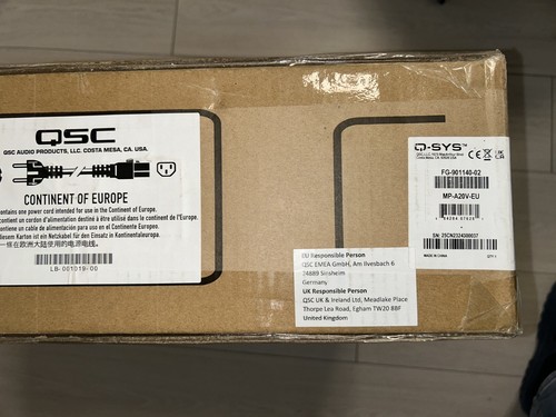 Qsc a20v two channel - qsc,