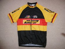 Schwarzes ALEX Erdgas Team Fahrrad Trikot Fahrradtrikot Gr.52/54 Jersey schwarz