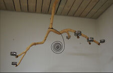 Teelichtbaum 6 Lichter - Buchenholz Natur mit Drahtspirale - geölt - hängend