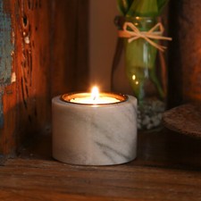 Teelichthalter Marmor Kerzenständer f. Teelichter o. LED Teelichter H: 4cm rosa