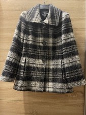 Grau karierte Manteljacke