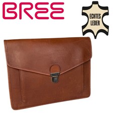 Vintage BREE Echt Leder Braun Dokumentenmappe Aktentasche Tasche Dokumentetasche