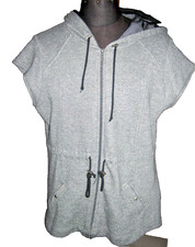 Sweat Weste grau /schwarz