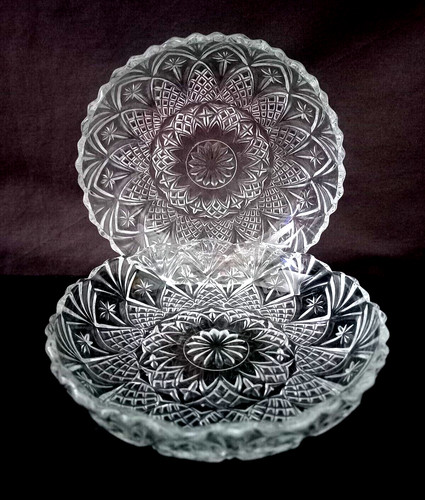 Art déco glasschalen set - glasschalen,