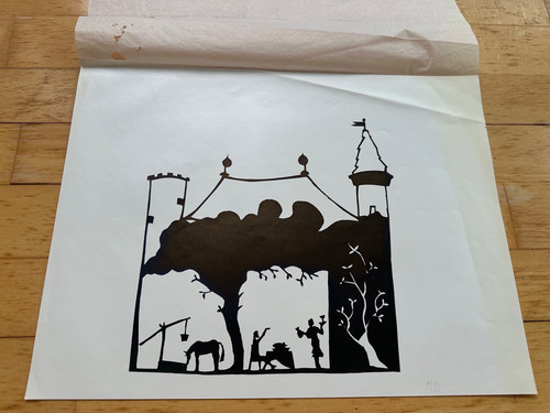 Scherenschnitt druck print - (,