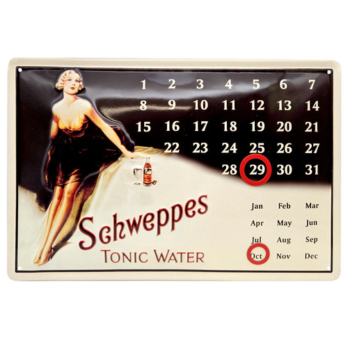 Blechschild schweppes tonic - blechschild,