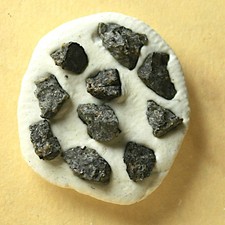 10 Splitter Meteorit Chergach - Chondrit aus Mali - zusammen 0,18g