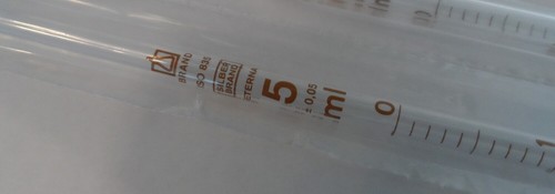 Meßpipette punkt saugkolben - 0-punkt,