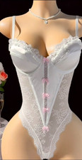 Sexy Spitzenbody, mit weißem