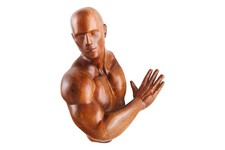 Wanddeko Mangoholz massiv H