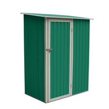 B-Ware Gartenhaus Geräteschuppen Pultdach Metall HATTORO P80 Dunkelgrün