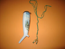 Jägerpfeife Pfeifenkopf Porzellan ca. 180mm + Kordel (700mm) neu unbenutzt top