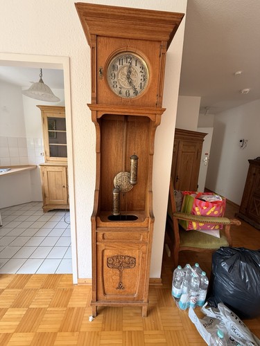 Jugendstil standuhr eiche - standuhr,