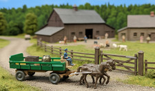 Wiking Pferdewagen grün beige