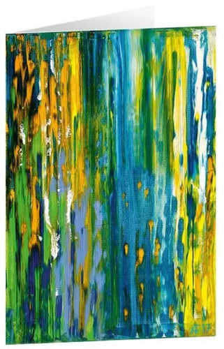 Kunstkarten grünes farbspiel - kunstkarten,