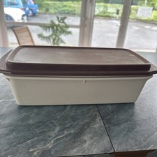 Tupperware Kuchenbehälter Wursttheke Käsebuffet Tafelfreund beigebraun 1215-3,