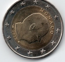 2 Euro Kursmünze Monaco 2012