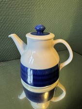Rorstrand Sweden Blau Koka Teekanne Mid Century Keramik