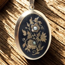 Biedermeier Anhänger Brosche