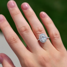 Diamant 18K Weißgold Ring