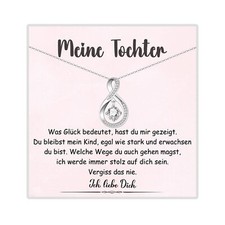 Kette Tochter Geschenke von Mama Papa An Meine Tochter Kette mit Infinity-Anh...