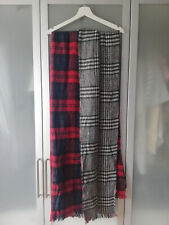 ZARA | XXL Schal Wendeschal mit Fransen | Hahnentrittmuster kariert Karo