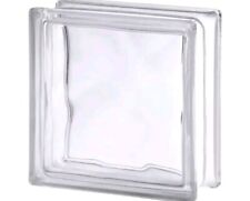 Glasbaustein Wolkendekor weiß 19 x 19 x 8 cm Weck Neu Glas Vollsicht 