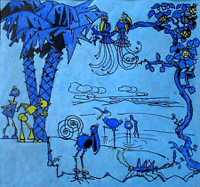 Comic Art Deco Gemälde Handzeichnung Plakat Reklame Werbung Karikatur EST ~1935