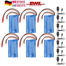 6 pcs Li-Ion Akku 7.4V 1300mAh Batterie JST RC Helikopter F645 F45 MJX Amewi 