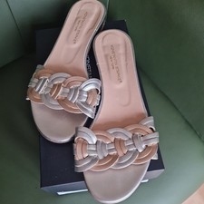 Konstantin Starke Sandale Gr. 42 Silber/Rosegold Neuwertig Sandalette 