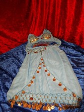 Bauchtanz Kostüm Größe "S"  blau - ungetragen - 2-teilig