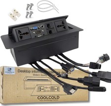 Hydraulischer Tischanschluss mit HDMI, VGA, LAN, USB, Stromanschlüsse, neue 10 Anschlüsse