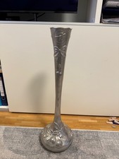 Große Jugendstil Zinn Vase