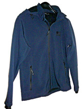 Damen Outdoor Jacke dunkel Blau Coastline Gr 42,abnehmbare Kapuze,Softhell##
