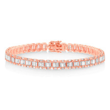 18K Rose Gold Baguette Diamant