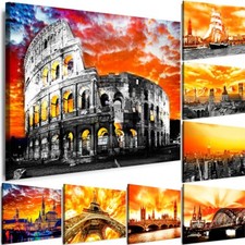 Leinwand Bilder Städte Berlin, München, London, Paris, NY, Kunstdruck Wandbilder