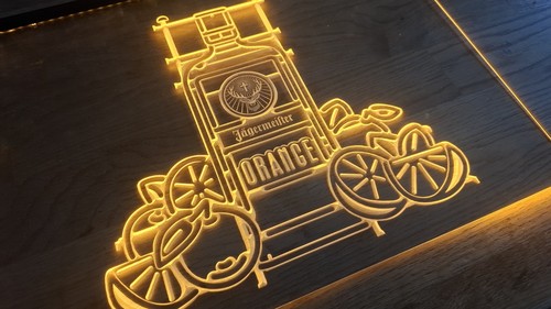 Jägermeister orange led - jägermeister, 3d