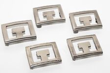 Solide Gürtelschnalle Schnalle Buckle, 35 mm Breite, Silber-Antik, 1980er Jahre