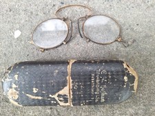 Brille Kneifer Zwicker Nickelkneifer Uralt ca. 1880/1900 Sehstärke