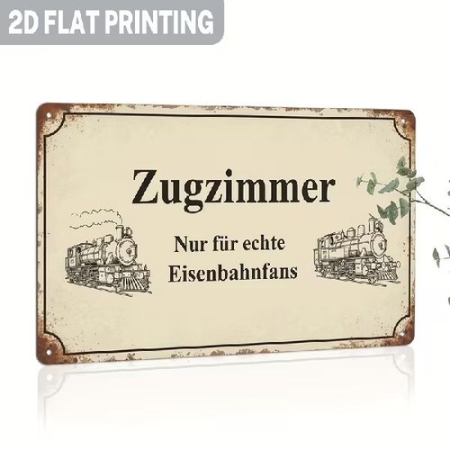 Blechschild zugzimmer für - blechschild,