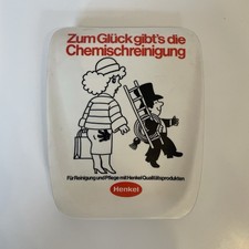 Zahlteller Henkel Wäscherei Vintage PVC Werbung Deko Trödel Lustig Waschmittel