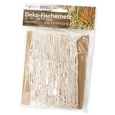 itenga Deko Fischernetz 1mx1m 100x100cm natur beige Dekonetz Deko Maritim Fisch