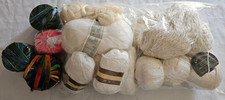 ca. 700 g Wollreste - versch. Materialien und Farben - wie abgebildet   (#13)