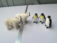 Sammlungsauflösung: Schleich Tiere - 2x Eisbären mit 3x Pinguine