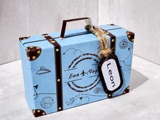 Koffer + Karte Geldgeschenk personalisiert Geburtstag Hochzeit Glückwunsch Box