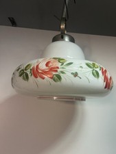 Alte 70er Jahre Küchenlampe Lampe UFO Stile Rosen Muster Panton Ära 