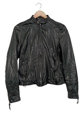 Massimo Dutti Lederjacke Damen Gr. S Schwarz Modern